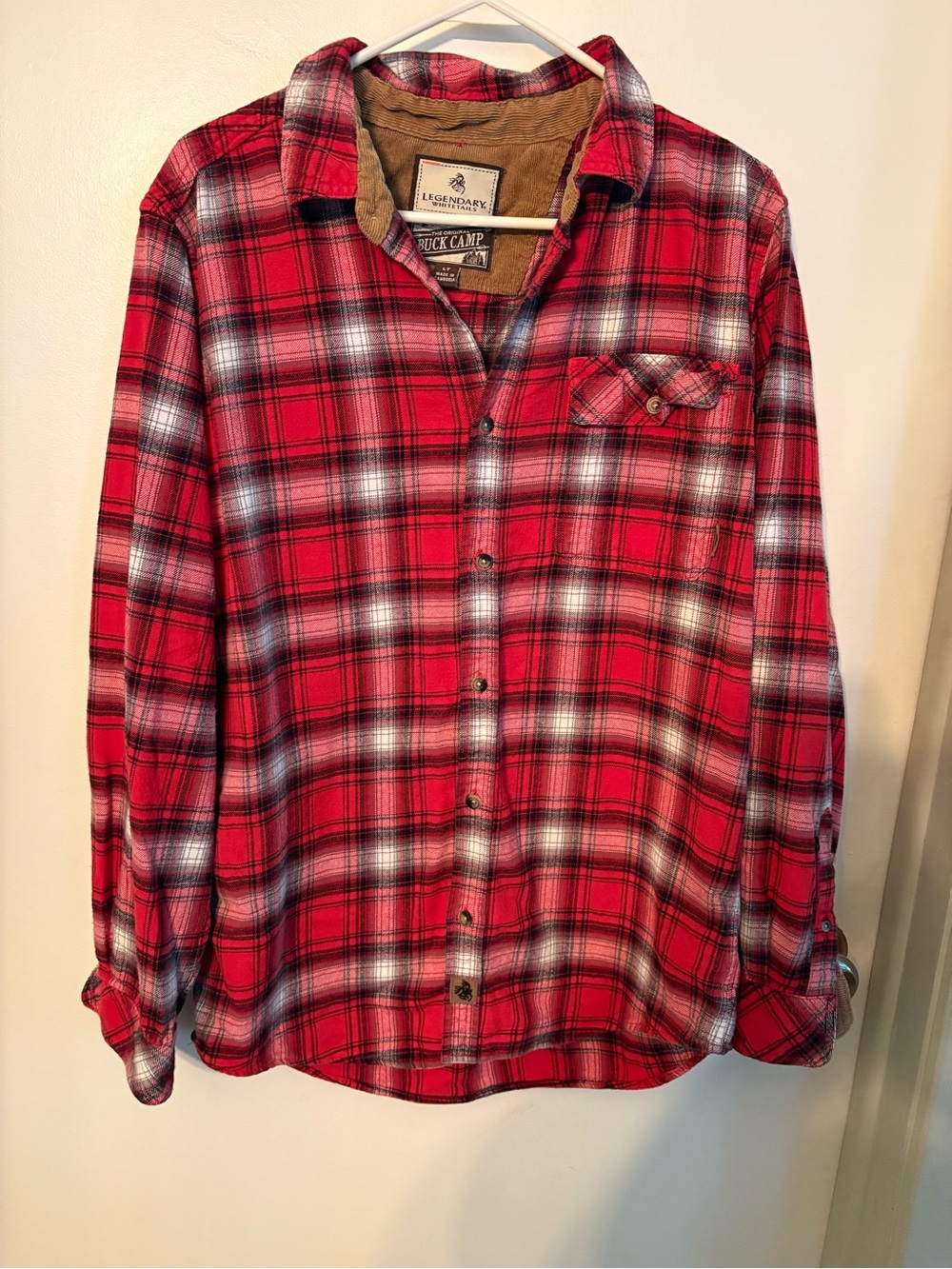 Legendary Whitetails Men’s Red Plaid Flannel Shirt
